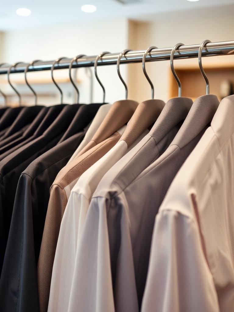 Chemises homme sur portant, tons neutres – Vêtements Lavaud