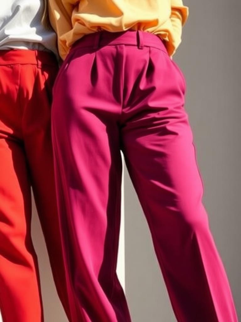 Pantalon fuchsia taille haute – Vêtements Lavaud