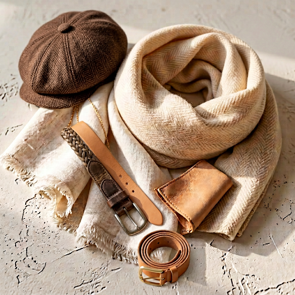 casquette, écharpe, ceintures